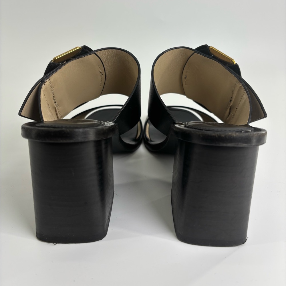 Banana Republic Ravello sandals 8 black leather high heel Italy - Picture 7 of 12